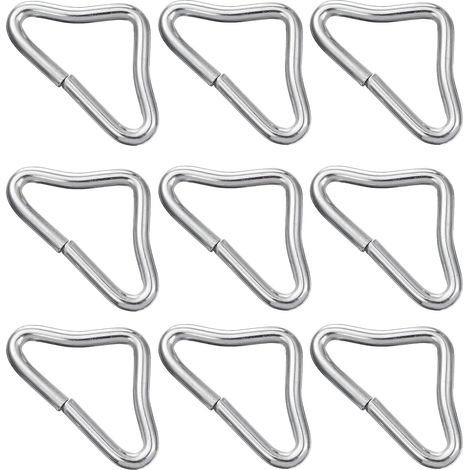 Lot de 30 boucles triangulaires en forme de V pour trampoline – Pièces de rechange en acier galvanisé résistant à la corrosion pour tapis de saut et filet de trampoline. (1/5)