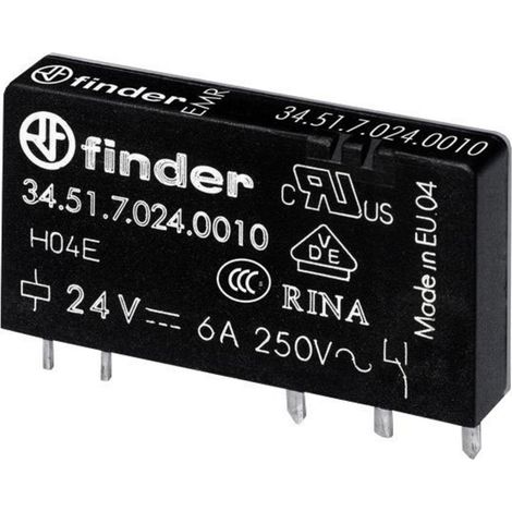 Finder 34.51.7.012.0310 Printrelais 12 V/DC 6 A 1 Schließer 1 St.