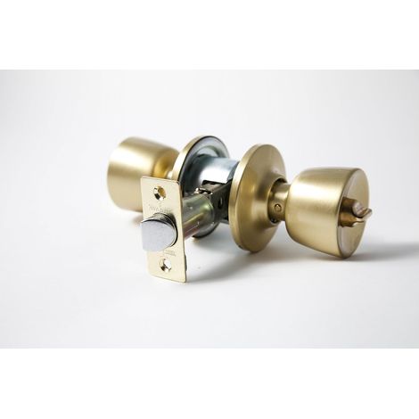 1 - Poignée de porte - Laiton poli - Fonction 03 pour salle de bain - Robuste et doux - Bâtiments résidentiels et institutionnels - Tesa Assa Tulipa (1/5)