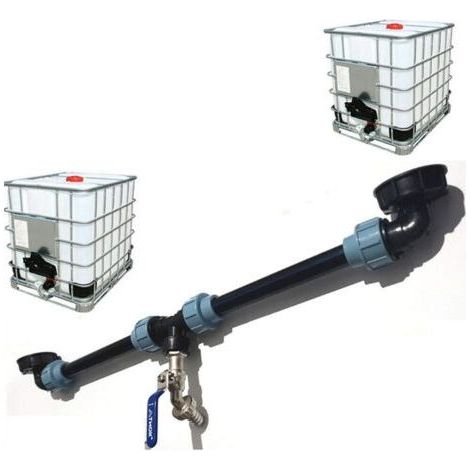 LAN IBC-Tankanschlussset, Tandem-Anschluss für 2 Tanks, Tankadapter für Haus und Garten (1/5)