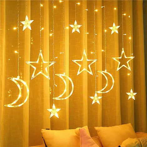 Guirlande lumineuse LED étoiles scintillantes pour Noël extérieur, option solaire ou piles avec effet ciel étoilé décoratif