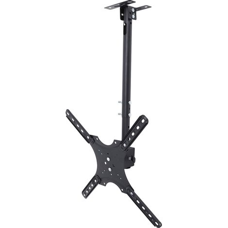 Fixation suspendue plafond téléviseur écran plat hauteur réglable pour la plupart écrans plats domicile bars restaurants salles sport écoles DN04 (1/5)