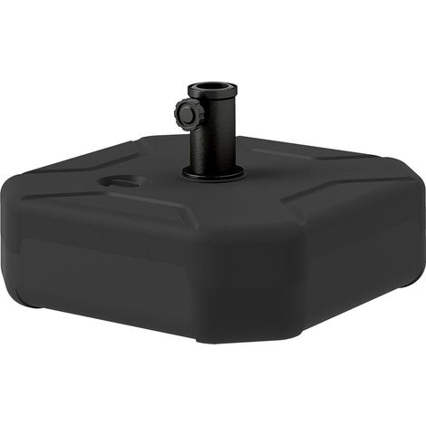 Pied de parasol lestable jusqu'à 25 kg, support carré pour parasols de 38/48 mm (1/4)