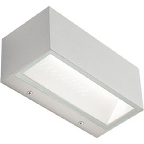 Applique Da Esterno Media Biemissione Box Alluminio Bianco 12W Led 3000K (1/2)