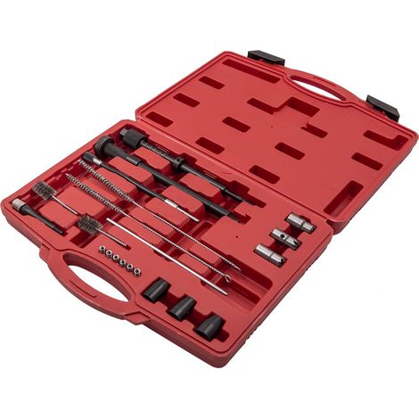 21pcs Injector Seat & Shaft Cleaning Kit Sealing Seat Cutter Guide Injector (1/5)