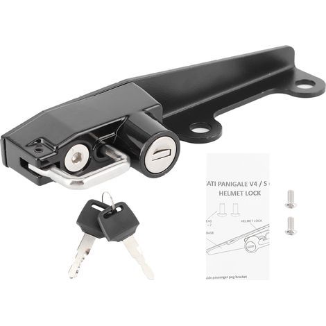Serrure antivol pour casque de moto, en acier inoxydable, avec 2 clés, adaptée à Ducati Panigale V4/V4S 2018 (1/5)