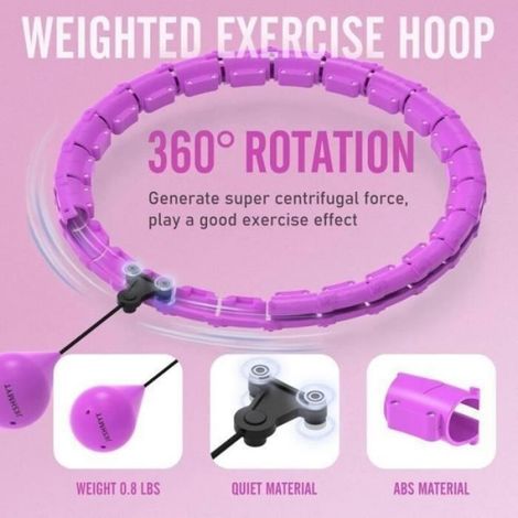 Cerceau hula hoop intelligent - Picots de massage 28 anneaux réglables - Fitness perte de poids - Multicolore (1/4)