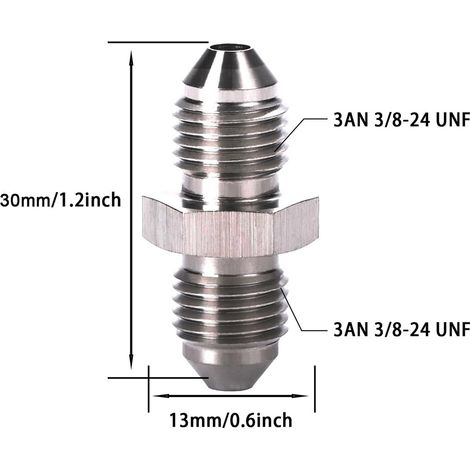 Kfz-Modifikationsteile: AN3-Adapter, M12x1-Steckverbinder aus Aluminiumlegierung, M10x1-Stecker aus Edelstahl – AN3 – AN3 (1/4)