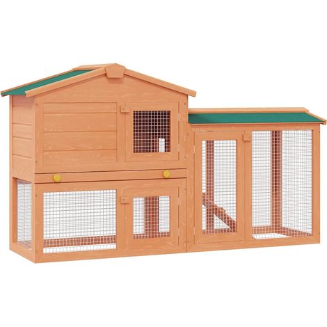 Maison Exclusive - Conigliera all'Aperto Gabbia Animali Piccoli Casetta in Legno (1/5)