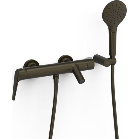 Mitigeur mural pour baignoire et douche Noir Bronze - TRES 28117001KMB