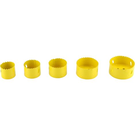 Kit 19 pièces scies cloches métalliques rondes pour percer l'acier, outil de découpe circulaire (1/5)