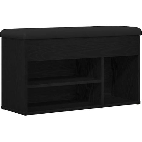 Maison Exclusive - Schuhbank mit Regal Schwarz 80 x 30 x 45 cm Ho