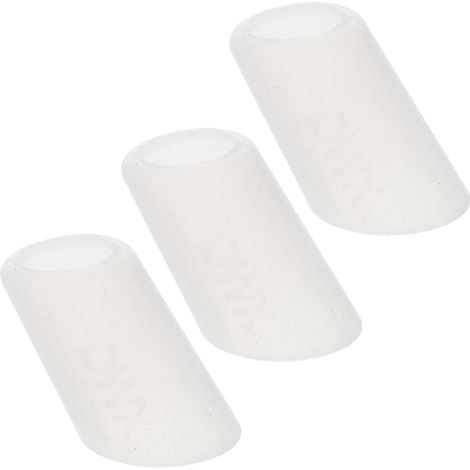 Lot de 3 couvercles verseurs en céramique pour bouilloire et théière, manchons en silicone pour bec verseur.-3.50X2.30X2.30CM-White
