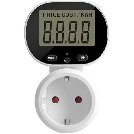 Compteur Électrique Prise - Double Tarif - 230 V 50 Hz - 16 A - 3680 W - Écran LCD Inclinable 45° - 1 Pièce (1/5)