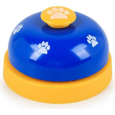 Campana de adiestramiento para perros, juego de 2 campanas de adiestramiento para perros, cachorros y gatos, timbre para perros y gatos con base de goma antideslizante (azul) (1/5)