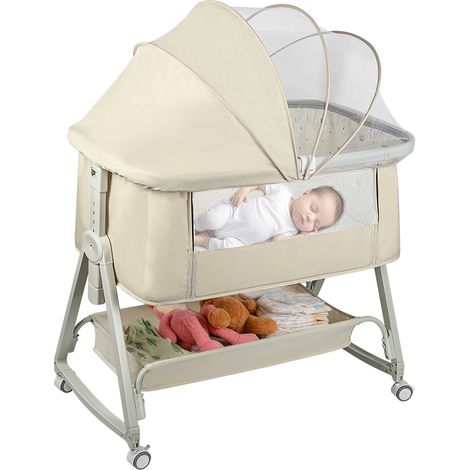 Berceau Cododo Bébé Portable 4 en 1 Matelas,Filet,Panier de Rangement, 0-6 Mois (1/5)