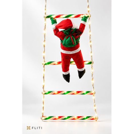 FLITI Guirlande Lumineuse Murale Décoration Père Noël Escalier 1.5m 6 Marches USB Télécommande (1/5)