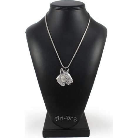 Bull Terrier, Bull Terrier III - collar para perro, colgante para perro en una cadena de plata, joyería única de Art-Dog (1/5)