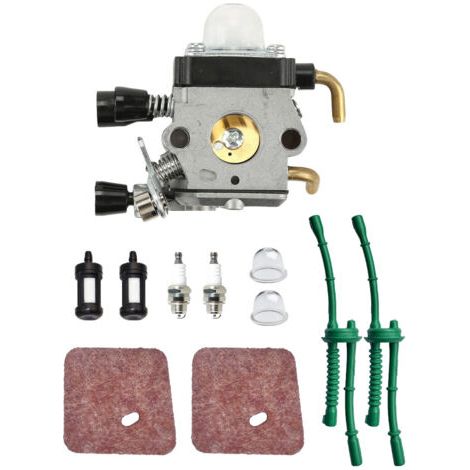 Carburateur C1Q-S97 avec kit de Conduite de Carburant Filtre à air pour STIHL FS38 FS45 FS46 FS55 KM55 HL45 FS45L FS45C FS46C FS55C FS55R FS55RC Coupe-Herbe Mangeur de Mauvaises Herbes (1/5)