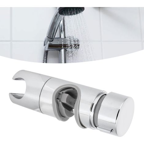 Soporte de ducha con abrazadera, soporte para cabezal reemplazable, riel ajustable de 18 a 25 mm – ABS cromado (1/5)