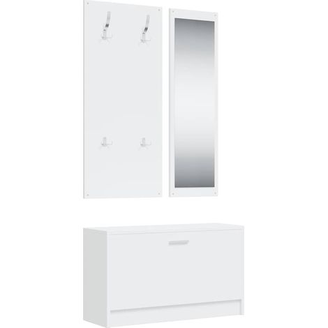 Set Scarpiere  Mobile per scarpe 3 in 1 Bianco in Legno Multistrato (1/5)