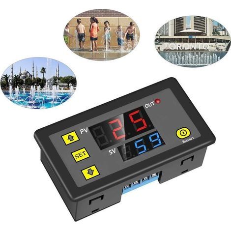 Programmierbarer digitaler 12V 20A DC-Relais-Timer, Zeitzyklus-Verzögerungsschaltmodul (1/4)