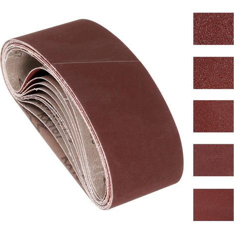 10Pcs Bandes À Poncer 100mm x 610mm Abrasif Papier À Poncer (1/5)