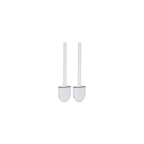 BRAVIX Scopa per WC in silicone (2 pezzi), Scopa per WC con supporto, setole morbide e impugnatura antiscivolo, Scopa per WC in silicone per una pulizia rapida, Scopa per WC da appendere