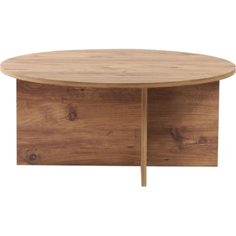 Tavolino con piano arrotondato L90 cm - SOLEIL