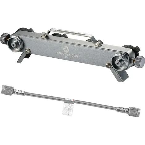 Adaptateur butane 4 en 2 avec tuyau d'extension à visser, adaptateur pour fournaise divisée, adaptateur de conversion pour réchaud à cartouche de gaz, réchauds de cuisine portables (1/5)