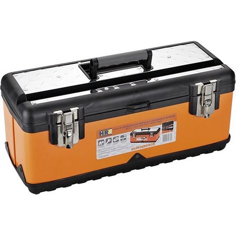 BOÎTE MÉTALLIQUE ALYCO ORANGE 470MM AVEC PLATEAU INTÉRIEUR (1/2)