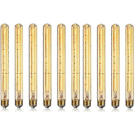 Ampoule tubulaire longue à intensité variable, culot E27, 40 W, style rétro, 220 V, lot de 10, bonne qualité WHBYV (1/4)