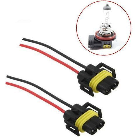 2 faisceaux de câblage de conversion pour phares antibrouillard H11 H8 pour fourgonnette, voiture ou camion (1/5)