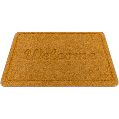 Zerbino antiscivolo per metri lineari WELCOME 1208 esterno, interno - noce di cocco yellow 40x60 cm