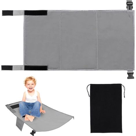 Flugzeug-Fußstütze für Kinder: Verstellbare Hängematte, 79 x 44 cm (grau)