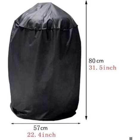Housse Barbecue - Impermeable - Pour Barbecue a Gaz et a Charbon - Taille S 58x77 cm - Noir - 1 Piece (1/4)