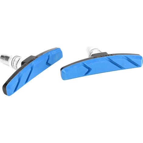 paire de patins de freins pour vélo de montagne, blocs de caoutchouc bleus (1/5)