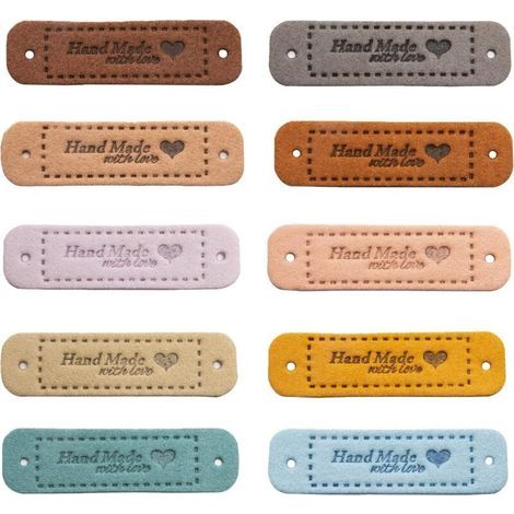 100 hübsche, handgefertigte Deko-Etiketten mit Löchern, ideal zum Basteln, Nähen, Häkeln, Stricken und Hutmachen (in verschiedenen Farben erhältlich). (1/5)