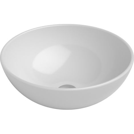 Inda - Lavabo tondo da appoggio Eos in ceramica Ø40 cm bianco (1/3)