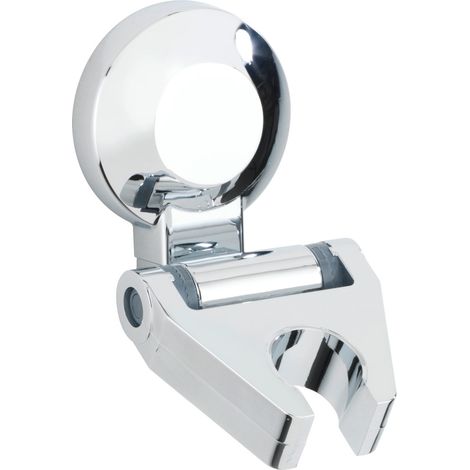 Wenko – Support pommeau de douche mural sans perçage – Système Magic-Loc breveté – Fixation solide sur surfaces rugueuses – Angle d'inclinaison réglable (1/4)