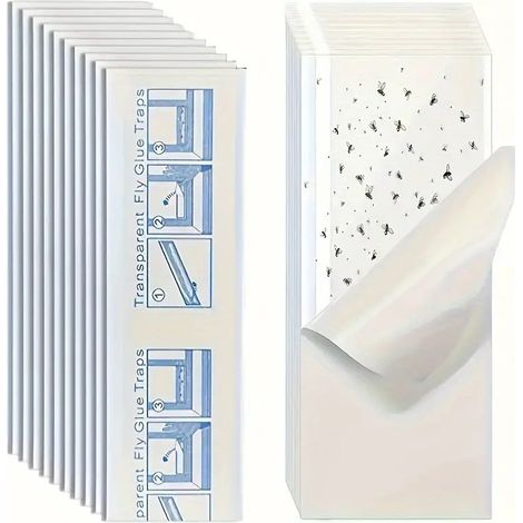 Pièges à moustiques collants, papier collant anti-moustiques, attrape-moustiques, pièges lumineux ronds, lampes tueuses de moustiques avec papier collant, pour l'intérieur, le jardin,(50 feuilles). (1/5)