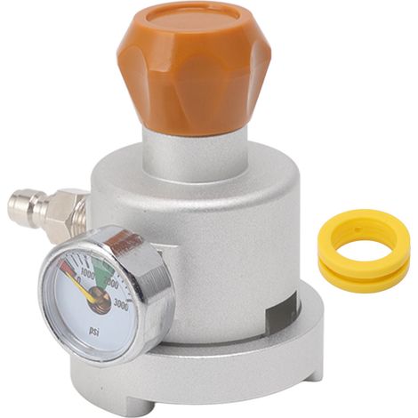 Adaptateur pour machine à soda, connecteur de recharge de CO2 en aluminium résistant à la corrosion et à la rouille avec manomètre et prise rapide mâle 8 mm.