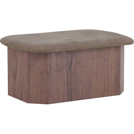 Pouf banc en MDF Todd 88 x 59 x 42 cm (1/4)