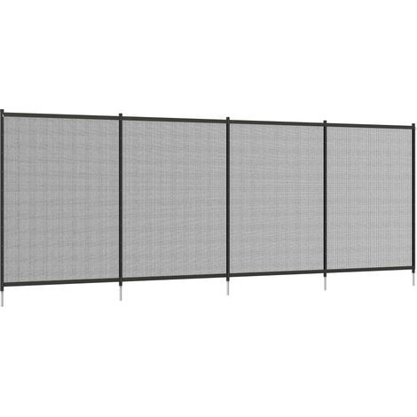 Pool Sicherheitszaun, Poolzaun für Kinder, 4-teilig, Aluminium/Texteline, 365 x 126 cm, Schwarz