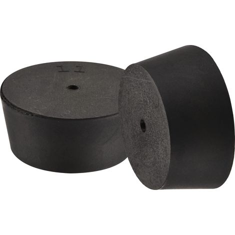Caoutchouc Conique Bouchon 48mm à 56mm avec Trou Noir pour Bouchons, Liège, Bouchon d'égout, Bouchon tuyau d'eau, Bouchons pour instruments expérimentaux 3 Pièces (1/5)