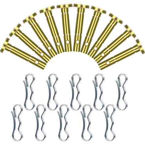 10 Pièces Goupilles de Cisaillement et 10 Pièces Goupilles Fendues de Remplacement pour Cub Cadet 738-04124A 714-04040 Souffleuse à Neige MTD Craftsman Cub Cadet (1/5)