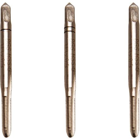 Jeu de 3 tarauds hss-g filetage standard m3 x 0.50