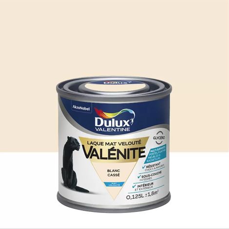 Testeur Mat Velouté Dulux Valentine Valénite Blanc Cassé 0,125 L (1/4)