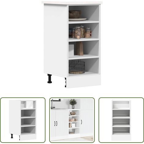 vidaXL Stauraum -  Unterschrank Riga Weiß 40x44,5x81,5 cm Holzwerkstoff (1/5)