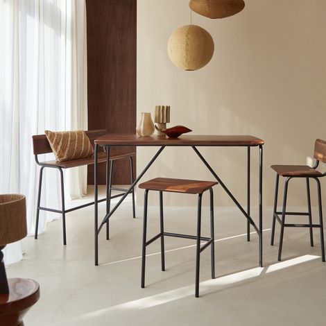 Tikamoon Talia Table à manger en palissandre H 106 cm × L 140 cm × P 84 cm (1/5)